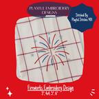 Fireworks Machine Embroidery Design (Digital File)
