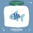 Fish Mini Fill Design for Machine Embroidery (Digital Download)
