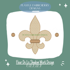 Fleur de Lis Shadow Work Machine Embroidery Design, Fleur Shadow Design for Machine Embroidery (Digital Download)