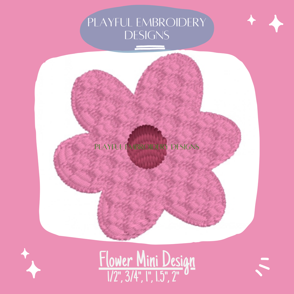 Daisy Mini Fill Machine Embroidery Design (Digital Download)