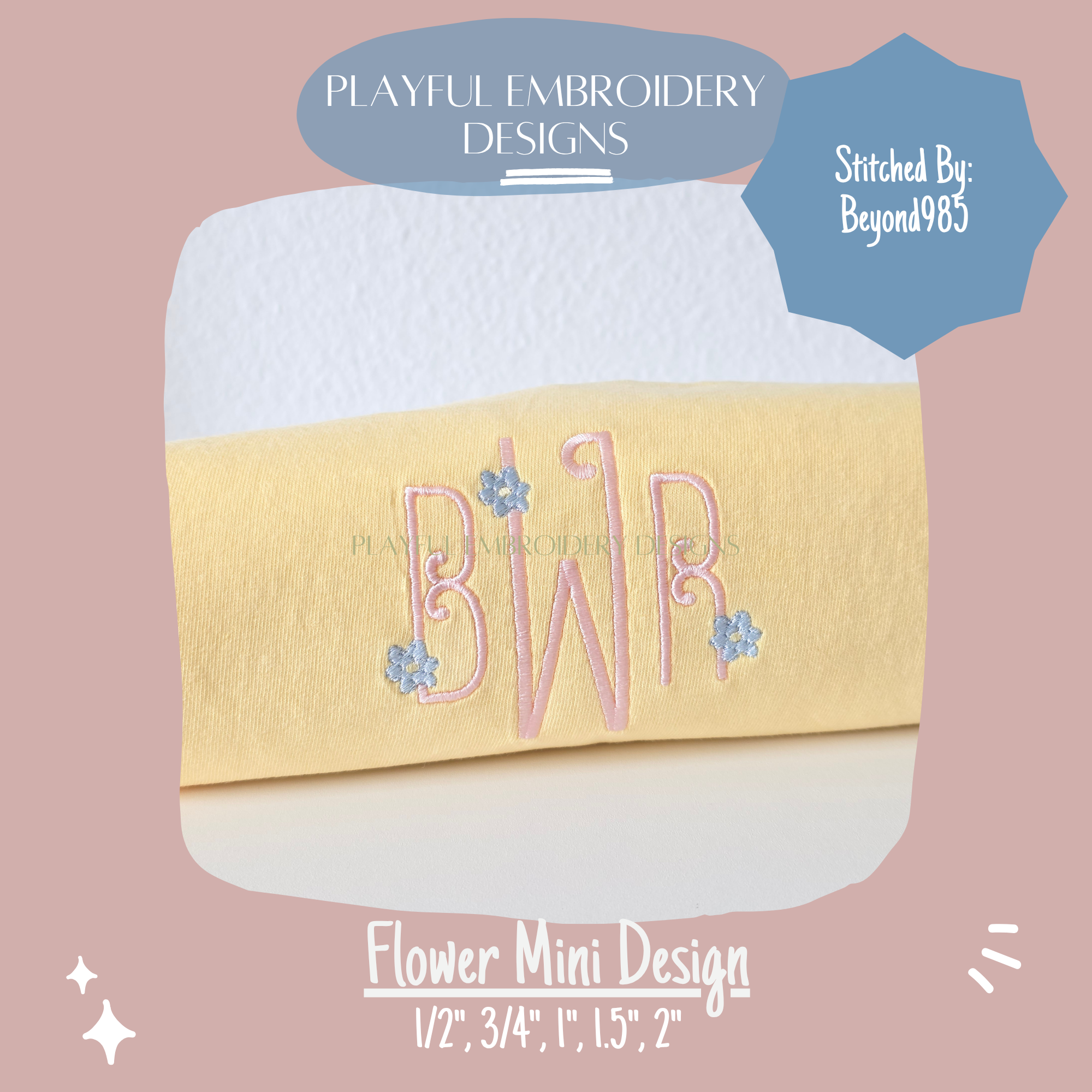 Daisy Mini Fill Machine Embroidery Design (Digital Download)