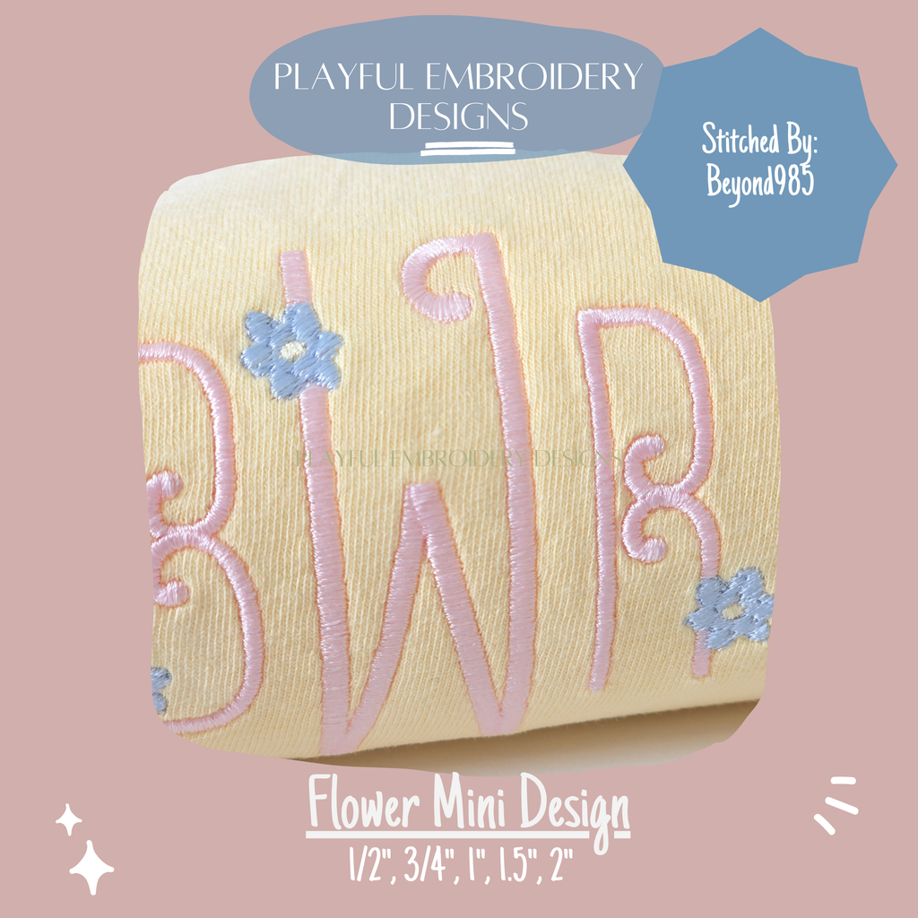 Daisy Mini Fill Machine Embroidery Design (Digital Download)