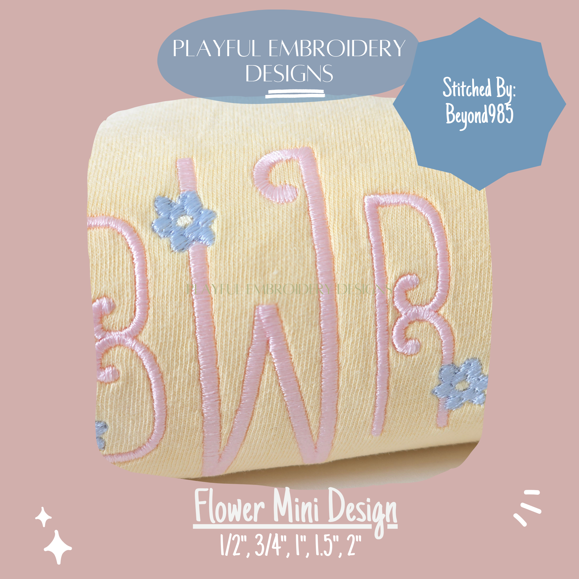 Daisy Mini Fill Machine Embroidery Design (Digital Download)