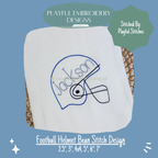 Football Helmet Bean Stitch Embroidery Design for Machine Embroidery (Digital Download)