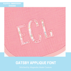 Block Applique Monogram, Gatsby Satin Stitch Embroidery Font (Digital Download)