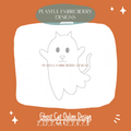 Ghost Cat Outline Design for Machine Embroidery (Digital Design)