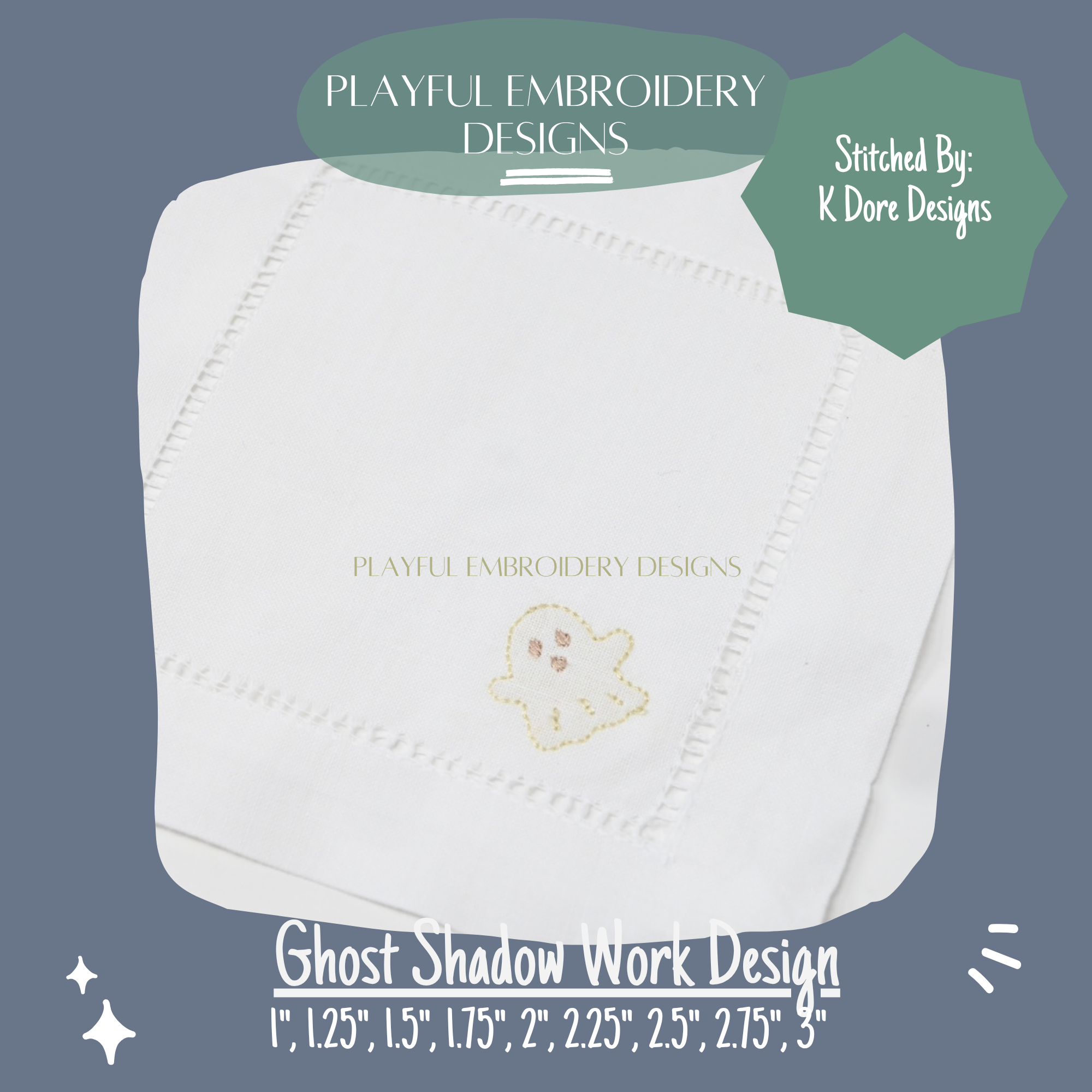 Ghost Mini Shadow Work Machine Embroidery Design, Halloween Mini Shadow Work Design, Ghost Design, Digital Download