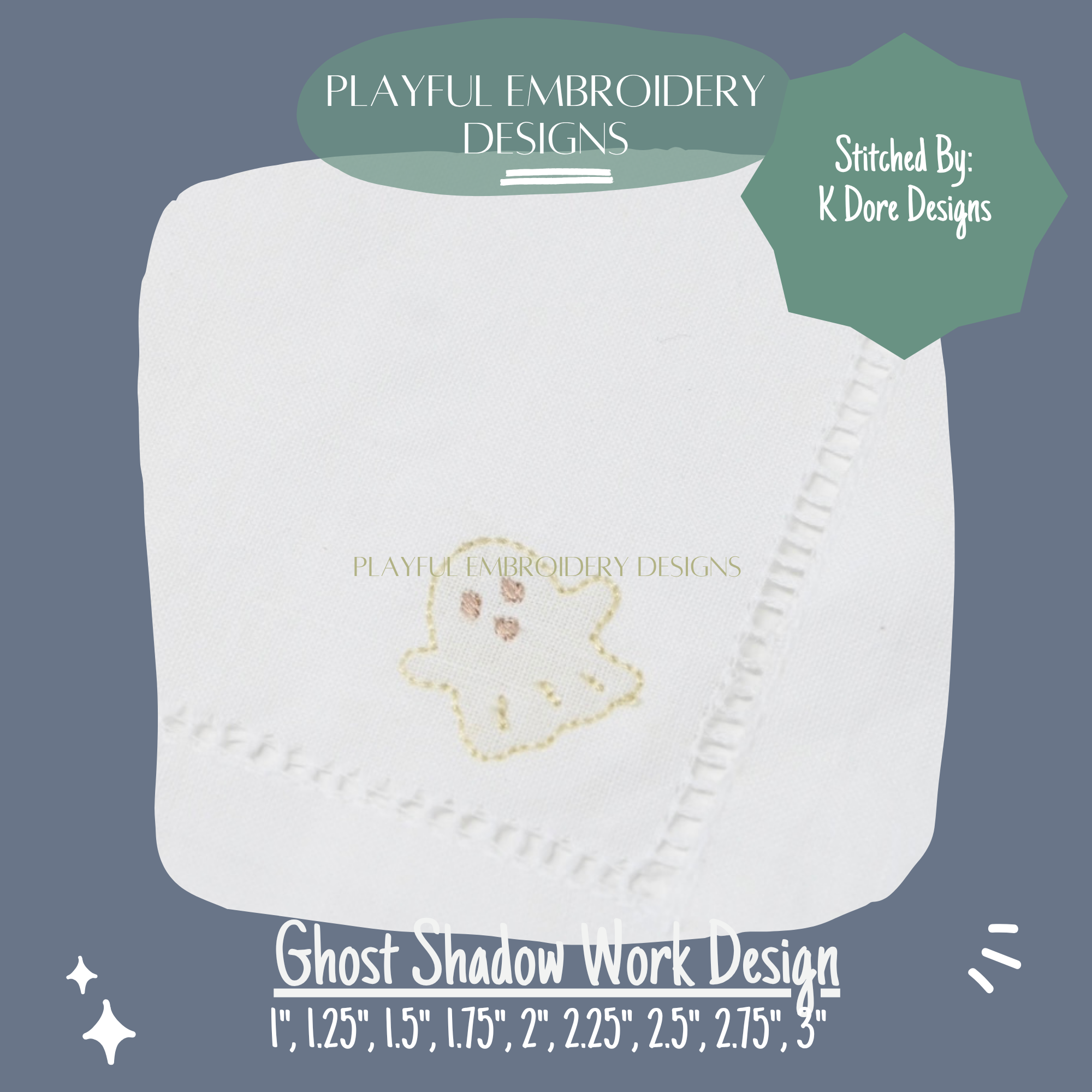 Ghost Mini Shadow Work Machine Embroidery Design, Halloween Mini Shadow Work Design, Ghost Design, Digital Download