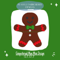 Gingerbread Man Mini Machine Embroidery Design: Mini Fill Stitch Design (Digital Download)