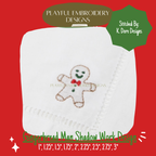 Gingerbread Man Shadow Work Mini Embroidery design, Gingerbread Man Shadow work Machine Embroidery Design, Digital Download