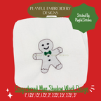 Gingerbread Man Shadow Work Mini Embroidery design, Gingerbread Man Shadow work Machine Embroidery Design, Digital Download