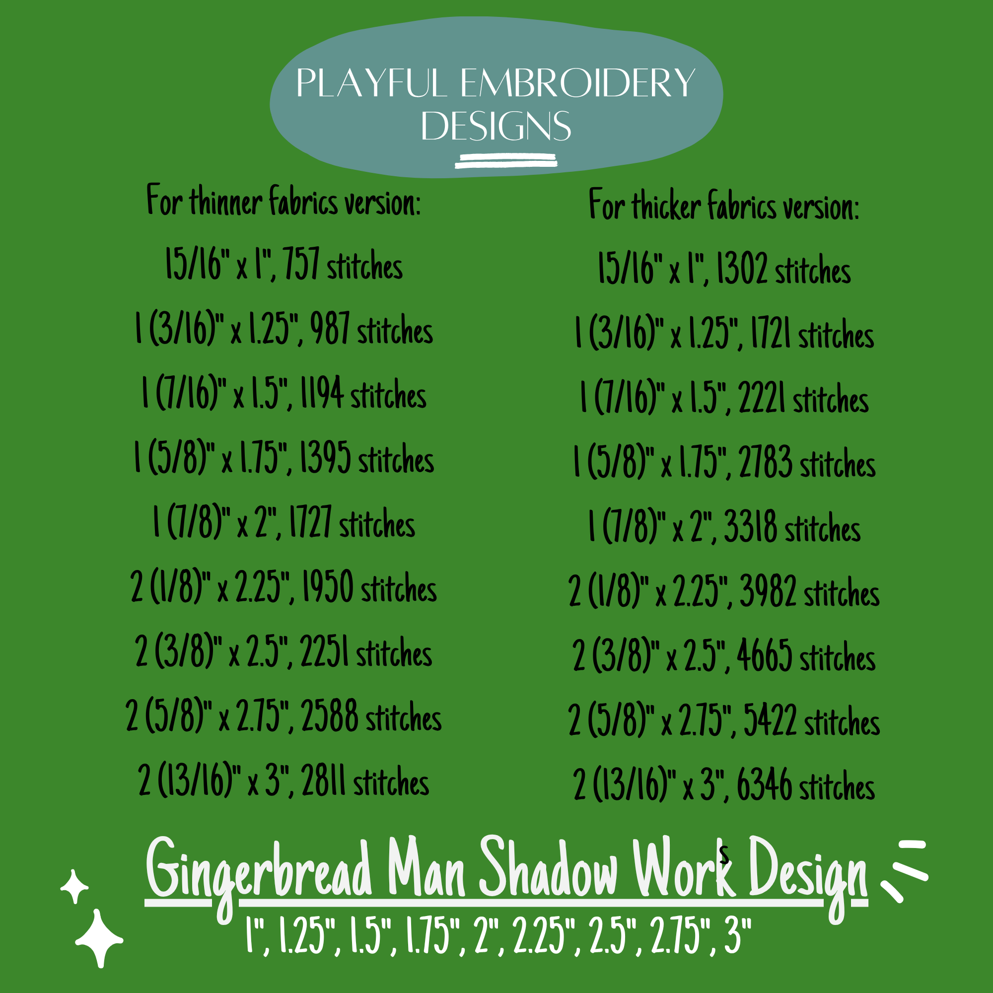 Gingerbread Man Shadow Work Mini Embroidery design, Gingerbread Man Shadow work Machine Embroidery Design, Digital Download