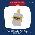 Glue Bottle Shadow Work Mini Embroidery design (Digital Download)