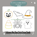Halloween Mini Bundle Machine Embroidery Design, Bundle of Halloween Bean Stitch Designs for Machine Embroidery, Candy Corn Design