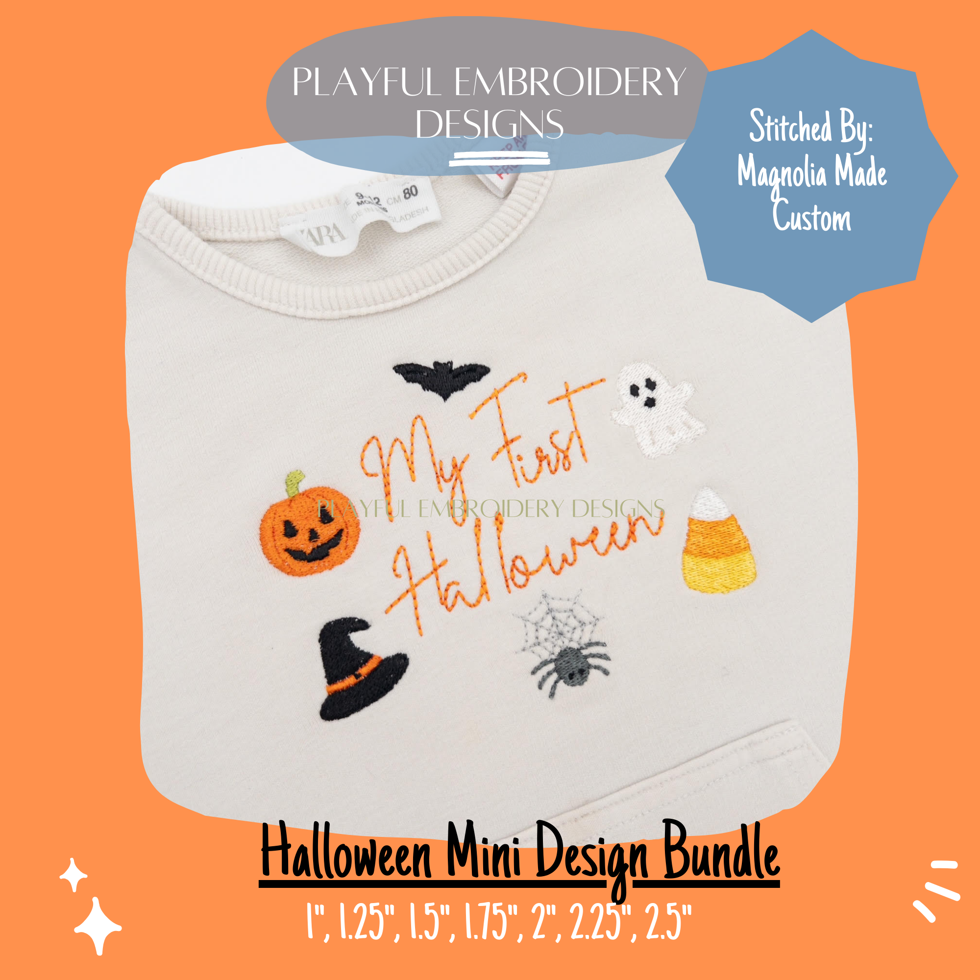 Halloween Mini Fill Bundle Machine Embroidery Design, Bundle of Halloween Mini Designs for Machine Embroidery, Jack O' Lantern Mini, Digital