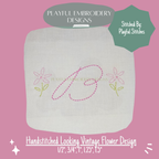 Handstitched Look Daisy Flower Machine Embroidery Design (Digital File)