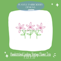 Vintage Flower Trio Mini Machine Embroidery Design (Digital Download)