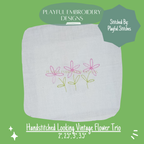 Vintage Flower Trio Mini Machine Embroidery Design (Digital Download)