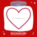 French Knot Heart Outline Design for Machine Embroidery (Digital Download)
