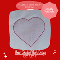 Heart Shadow Work Embroidery Design for Machine Embroidery (Digital Download)