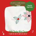 Holly Shadow Work Mini Embroidery design, Christmas Holly Shadow work Machine Embroidery Design, Digital Download