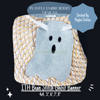 In The Hoop Ghost Banner Machine Embroidery Design, Easy ITH Ghost Banner Package, Bean Stitch ITH Ghost Banner