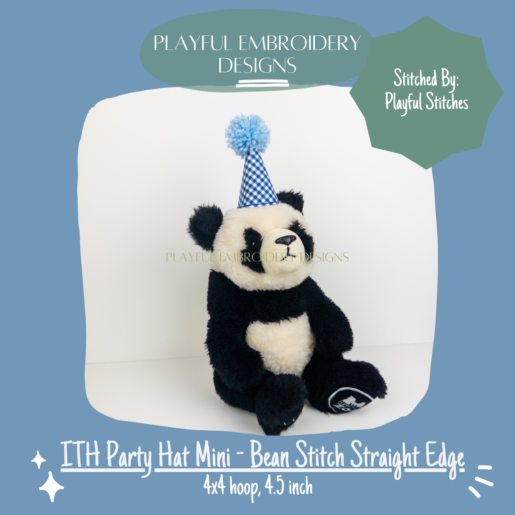 Mini ITH Party Hat Machine Embroidery Design (Digital Download)
