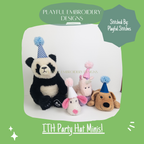 ITH Mini Party Hat Machine Embroidery Design (Digital Download)