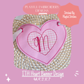 In The Hoop Heart Banner Machine Embroidery Design, Bean Stitch ITH Double Heart Banner Design, Valentine Embroidery Design