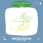 Lemon Bean Stitch Design for Machine Embroidery (Digital Download)