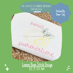 Lemon Bean Stitch Design for Machine Embroidery (Digital Download)