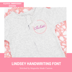Lindsey Bean Stitch Embroidery Font, Playful Handwriting (Digital Download)
