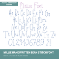 Millie Bean Stitch Embroidery Font, Playful Handwriting (Digital Download)