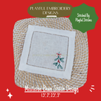 Mistletoe Machine Embroidery Design: Mini Bean Stitch Design (Digital Download)