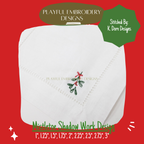 Mistletoe Shadow Work Mini Embroidery design, Mistletoe Shadow work Machine Embroidery Design, Digital Download