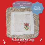 Mistletoe Machine Embroidery Design, Mini Mistletoe Embroidery Design, Tiny Christmas Designs for small embroidery, Satin Stitch Mistletoe