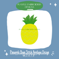 Pineapple Bean Stitch Applique Design for Machine Embroidery (Digital File)