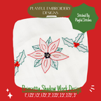 Poinsettia Shadow Work Mini Embroidery design, Poinsettia Shadow work Machine Embroidery Design, Digital Download