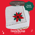 Poinsettia Mini Machine Embroidery Design: Mini Fill Stitch Design (Digital Download)