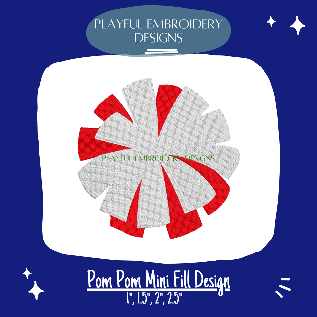 Pom Pom Mini Design for Machine Embroidery (Digital File)