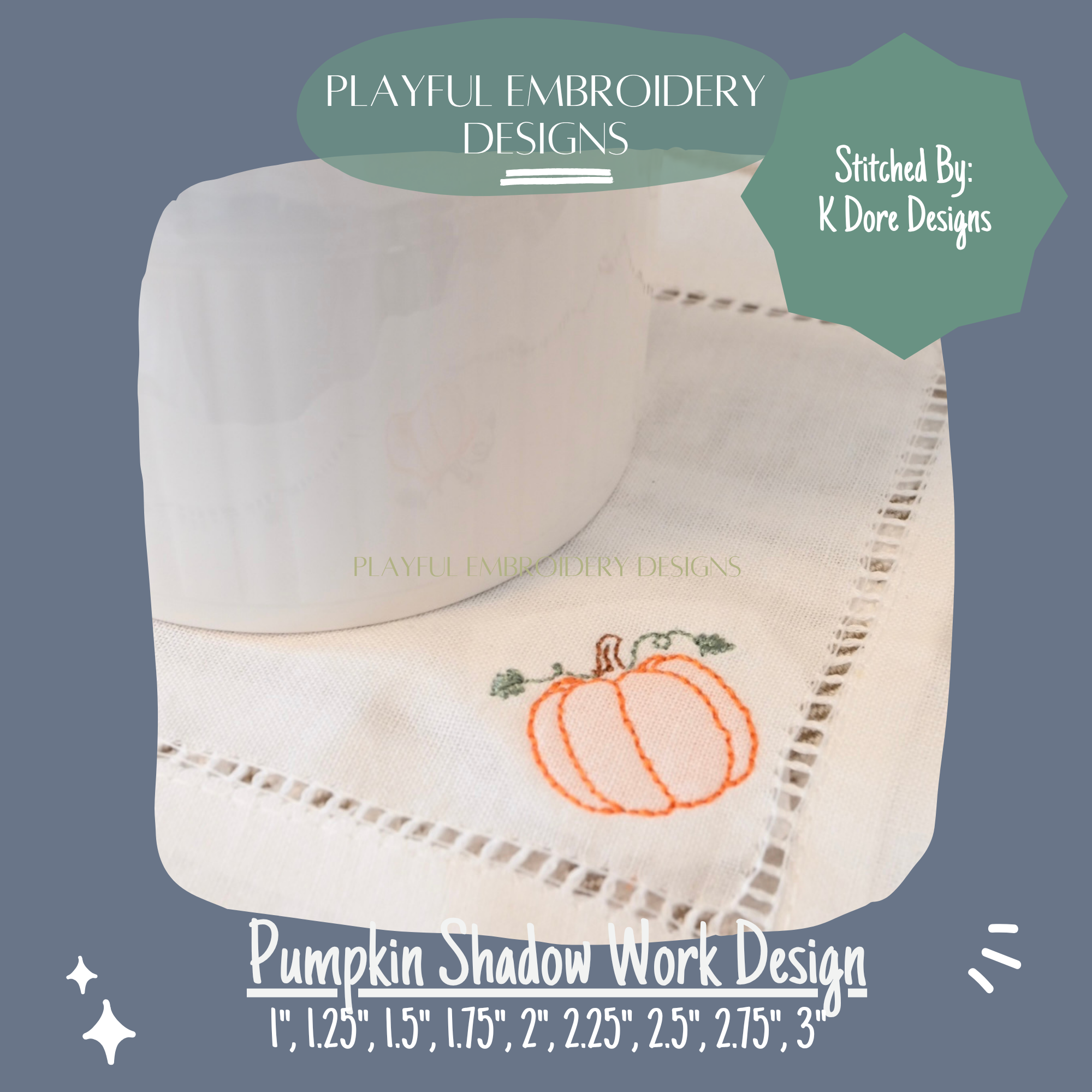Pumpkin Mini Shadow Work Machine Embroidery Design, Halloween Mini Shadow Work Design, Pumpkin Design, Digital Download