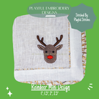 Reindeer Mini Fill Embroidery Design, Reindeer Machine Embroidery Design, Digital Design