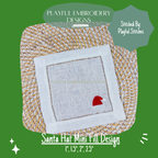 Santa Hat Machine Embroidery Design: Mini Fill Stitch Design (Digital Download)