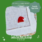 Santa Hat Machine Embroidery Design: Mini Fill Stitch Design (Digital Download)