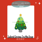 Scalloped Christmas Tree Mini Embroidery Design