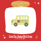 School Bus Shadow Work Mini Embroidery design (Digital Download)