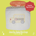 School Bus Shadow Work Mini Embroidery design (Digital Download)