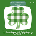 Shamrock Zig Zag Stitch Applique Design for Machine Embroidery (Digital Download)