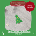 Christmas Tree Mini Design for machine embroidery, Christmas Tree Mini Embroidery Design, Monogram Add On, Playful Embroidery
