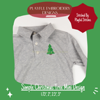 Christmas Tree Mini Design for machine embroidery, Christmas Tree Mini Embroidery Design, Monogram Add On, Playful Embroidery